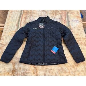 Columbia Delta Ridge Down Jacket Womens L Black Omni Heat Thermal NWT